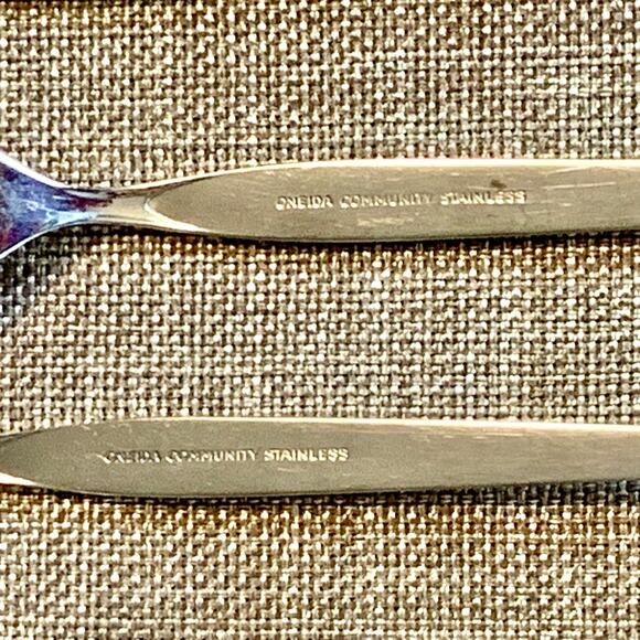 Oneida Community Older Satinique Stainless 7 Dinner Forks MCM 7 1/4” B. Crocker - Picture 8 of 8